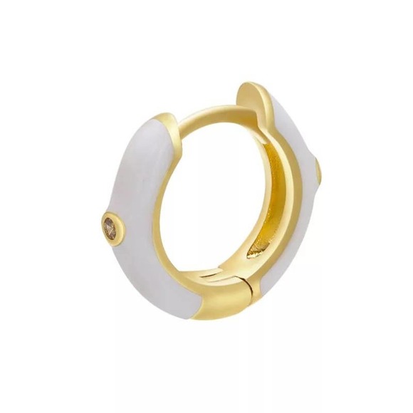 14k Huggie Gold Hoop Earrings|Message for Color - Picture 7 of 7